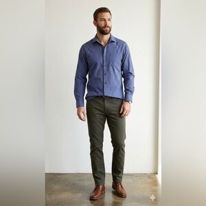 Tommy Bahama Blue Gingham Check Island Modern Fit Button Down size XL